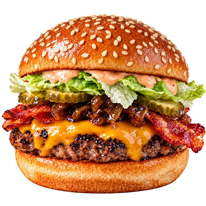 Vizualizácia smash cheeseburgera